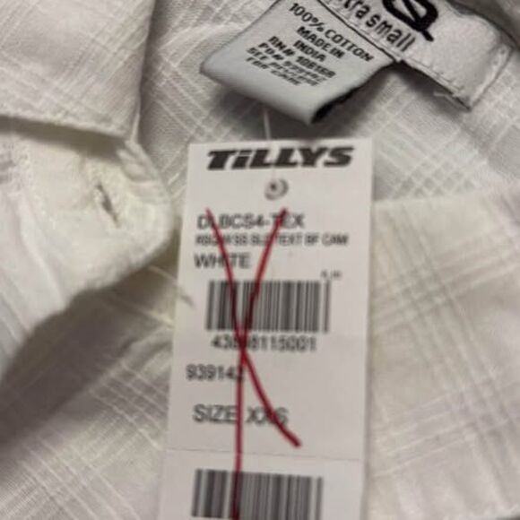 White Collared Button Down Shirt, NEW - Picture 4 of 4